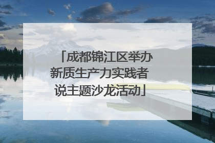 成都锦江区举办新质生产力实践者说主题沙龙活动